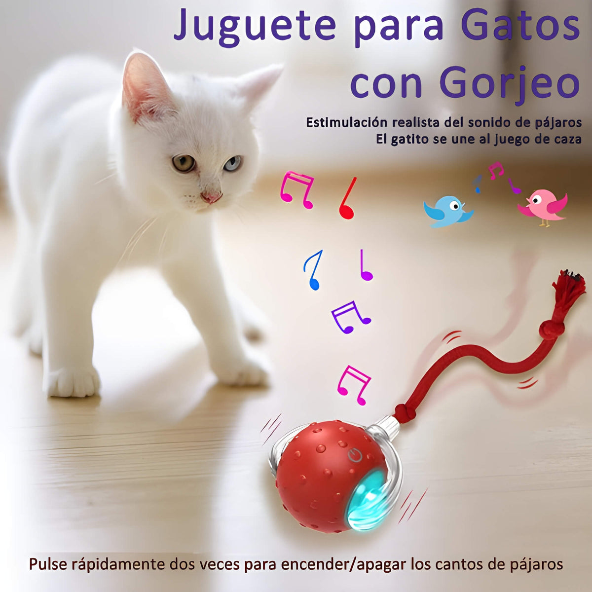 Pelota Divertida para Gatos - Rebote y Persecución